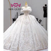 Off-Shoulder Ball Gown Wedding Dress | Beaded Lace | Braviixx