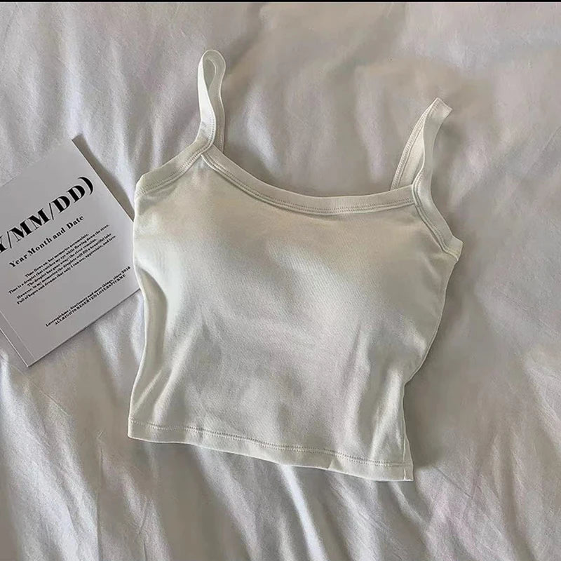 Women's Sleeveless Crop Top | Stretch Knit Camisole | Braviixx