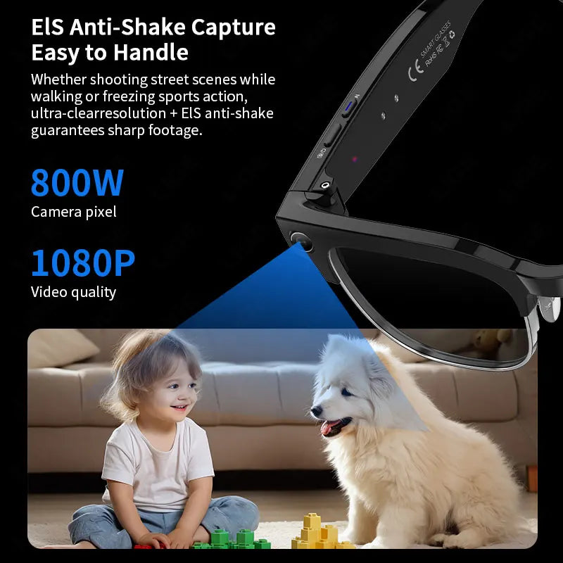 AI Color-Changing Camera Smart Glasses with Bluetooth Calling | Braviixx