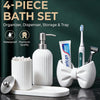 4-Piece Bathroom Counter Accessories Set | Braviixx