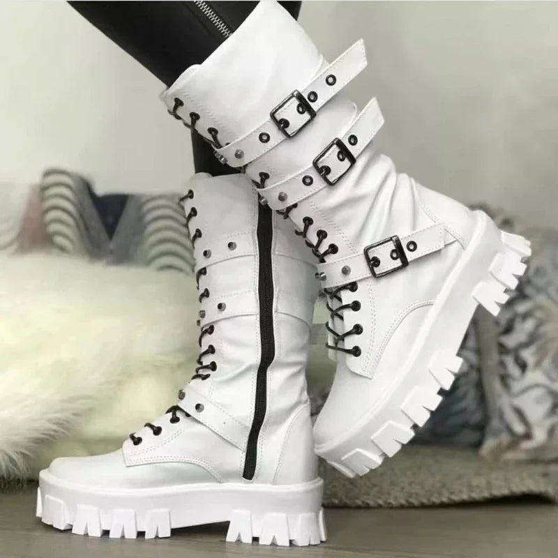 Combat Boots | Triple Buckle & Chunky Sole | Braviixx