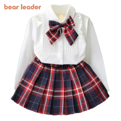 Girls' Plaid A-Line Dress | Long-Sleeve Mini Dress | 3T–7T | Braviixx
