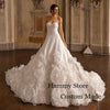 Floral A-Line Wedding Dress | Sweetheart & Chapel Train | Braviixx