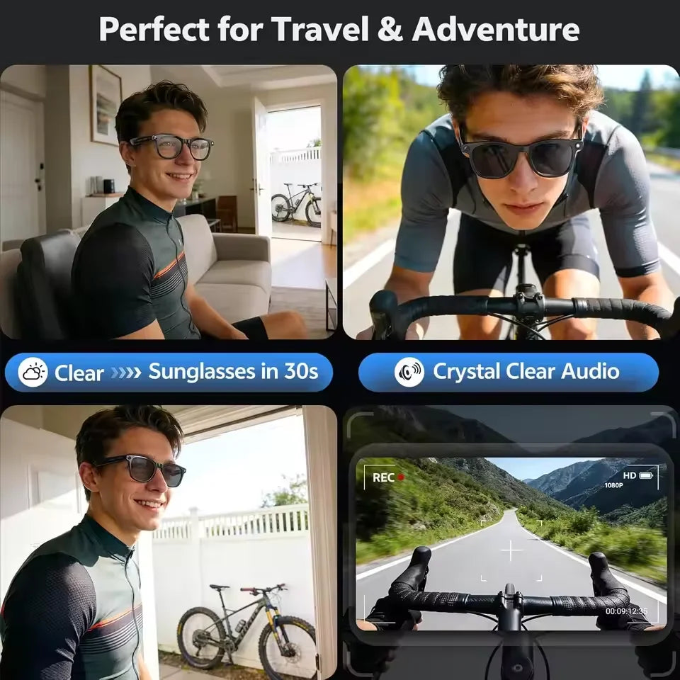 800W AI Camera Smart Glasses with Voice & Translation | Braviixx