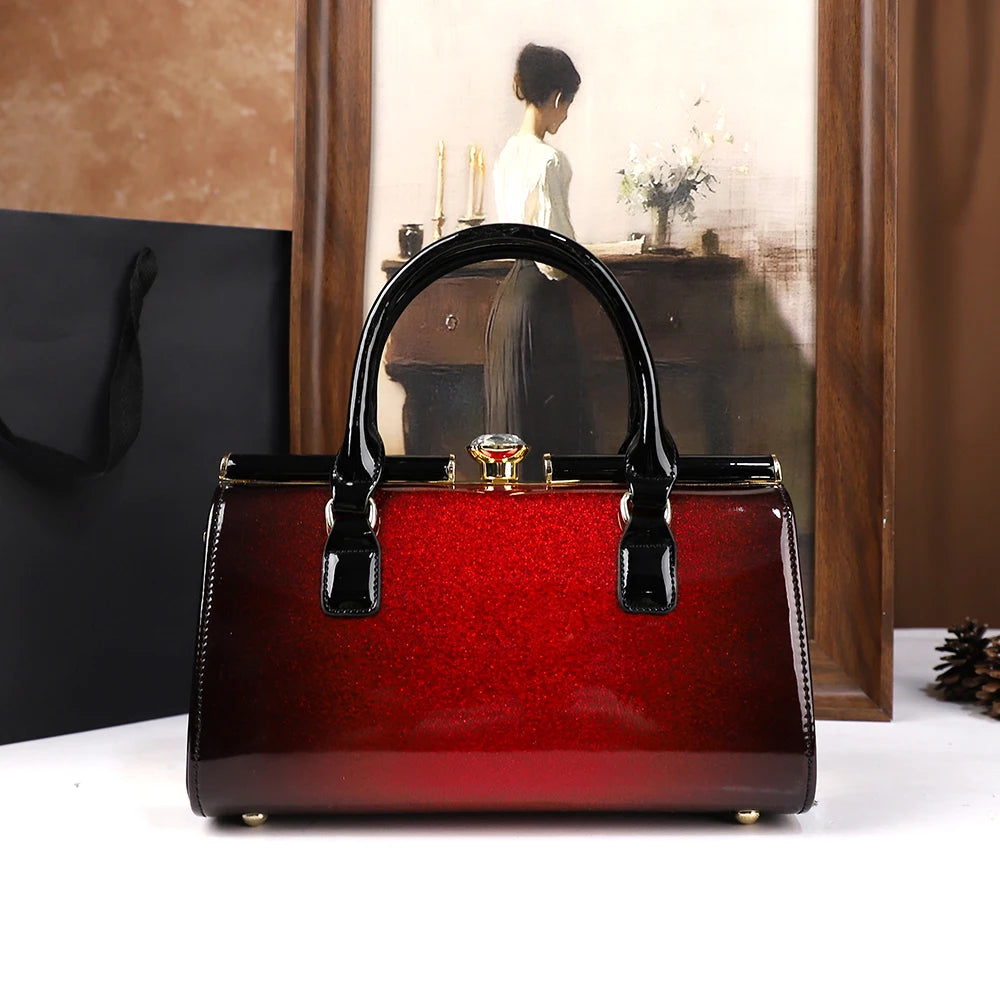 Structured Top-Handle Bag | Jewel Clasp & Shoulder Strap | Braviixx