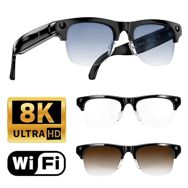 Lenovo 800W AI Camera Smart Glasses with Bluetooth Calling & Voice Translation | Braviixx