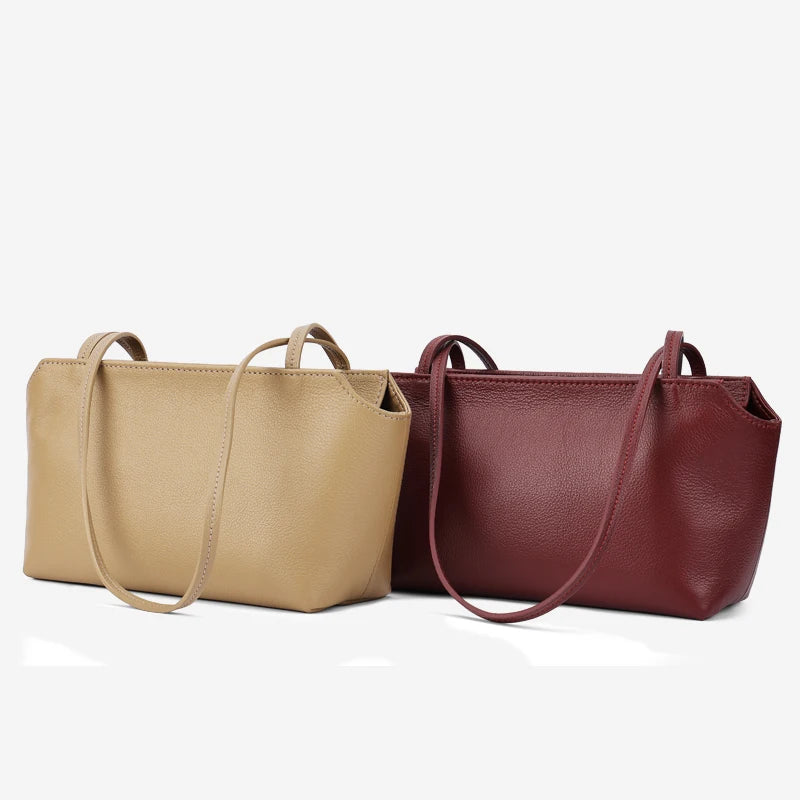 Mini Textured Shoulder Bag | Minimalist Zip Handbag | Braviixx