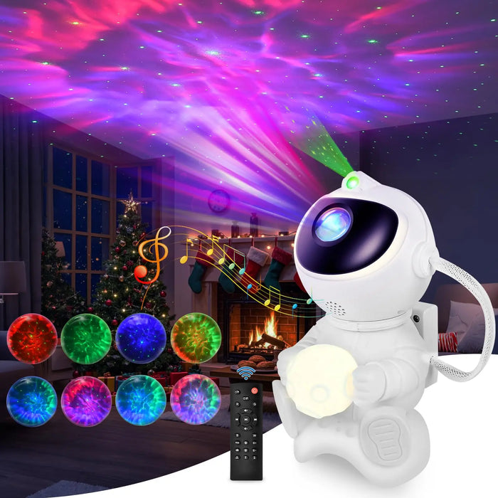 Astronaut Galaxy Projector Night Light, Bluetooth Options | Braviixx