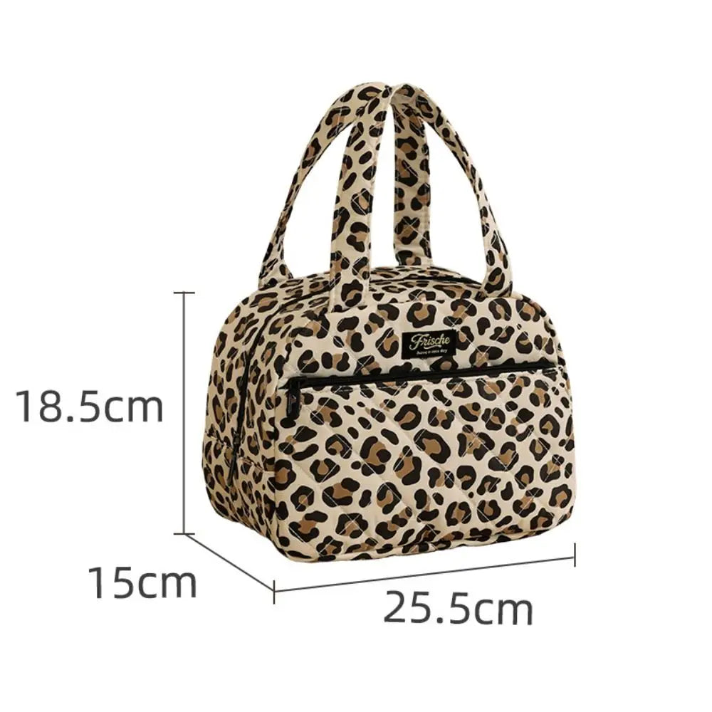 Quilted Lunch Tote Bag | Zip Pocket & Printed Designs | Braviixx