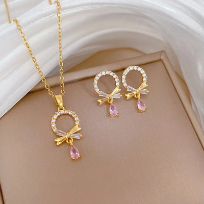 Geometric Zircon-Style Necklace & Set Options | Braviixx
