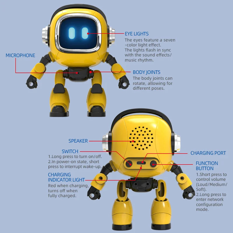 AI Interactive Voice Controlled Companion Robot | Storytelling, Q&A and Learning Smart Robot | Braviixx