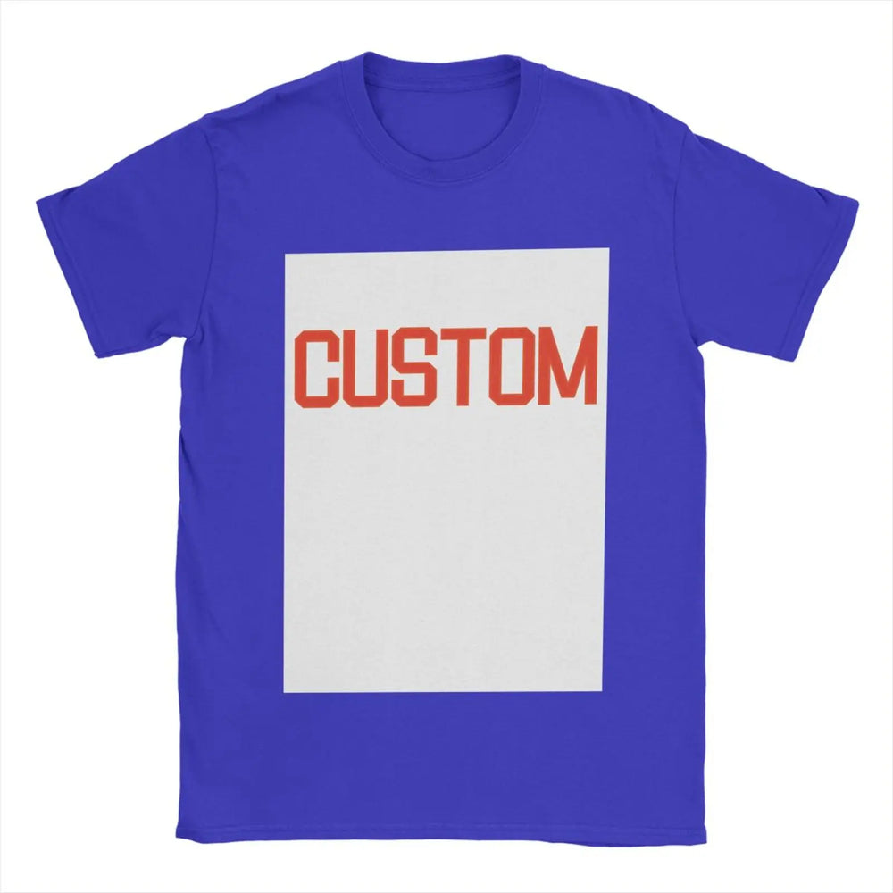 Premium Customized T Shirt Logo Picture Printing 100% Cotton Custom Brand T-Shirt Short Sleeved Print Your Own Design O Neck Tee