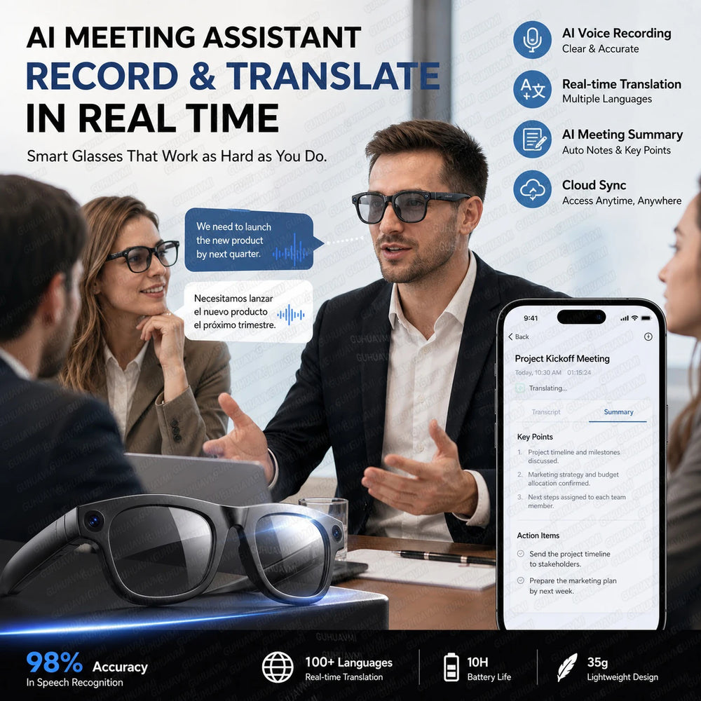 13MP AI Camera Smart Glasses with Open-Ear Audio | Braviixx