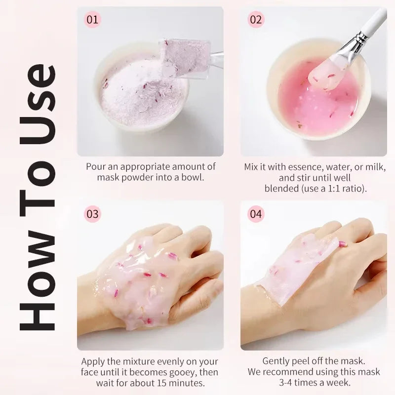 Floral-scented Moisturizing Jelly Mask Nourishes Softens Skin With Crystal Soft Mask Powder Spa-grade Skincare All Skin Type New