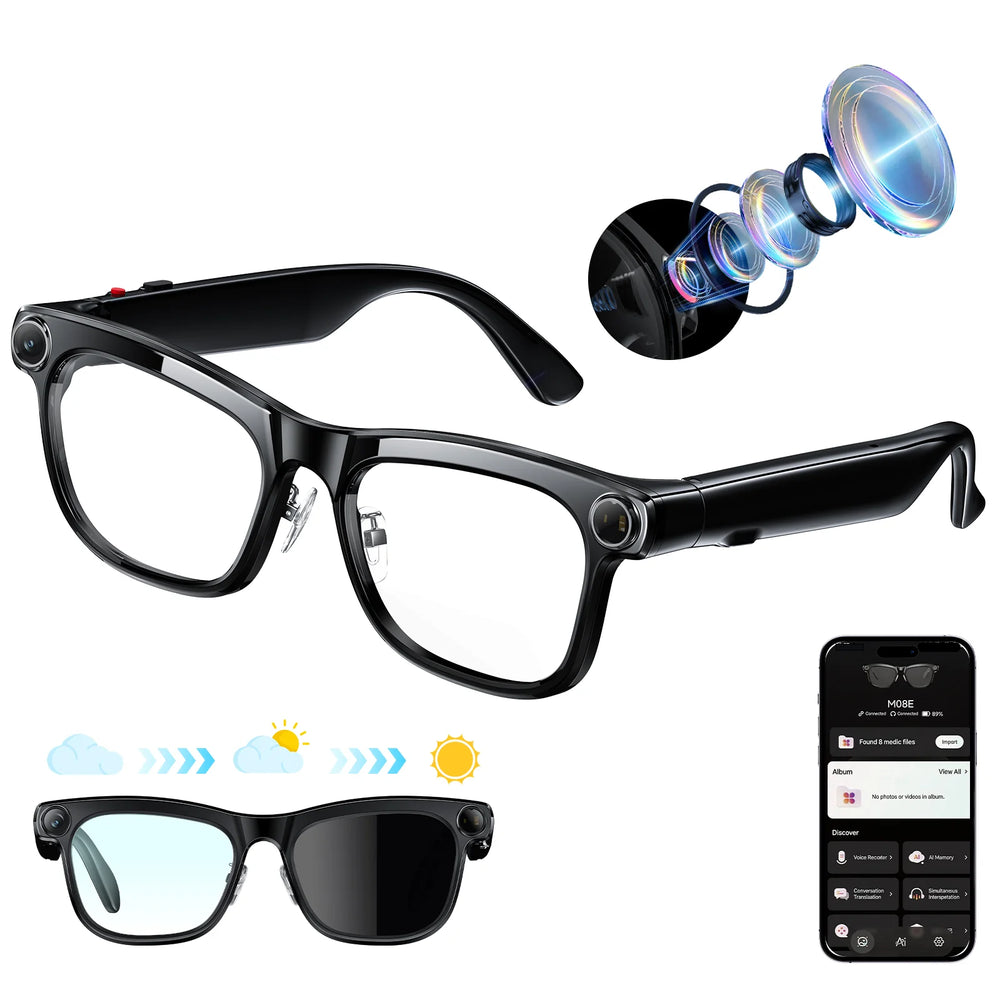 AI Smart Glasses | 4K Camera Bluetooth Calls & Voice Translation | Braviixx
