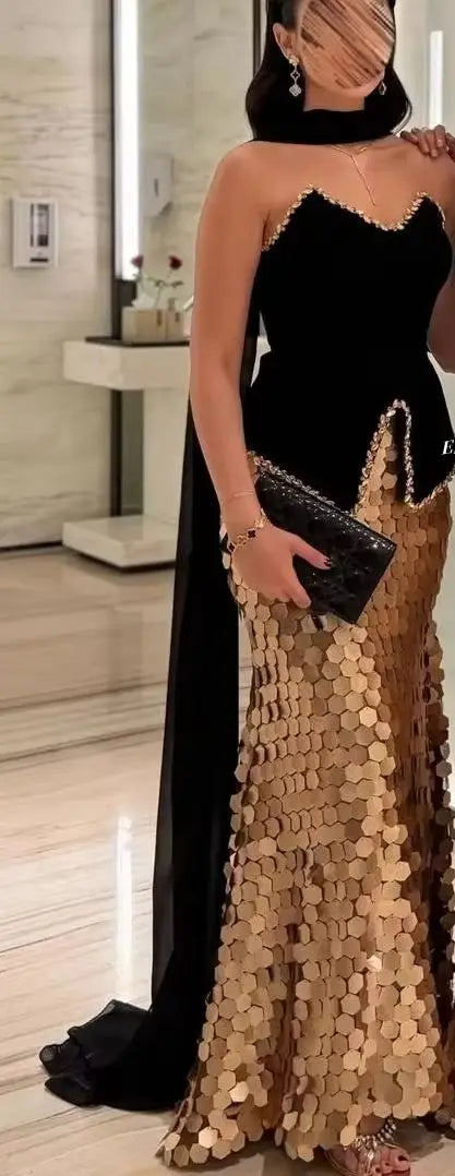 Off-Shoulder Sequin Mermaid Gown | Tiered Satin Pageant & Formal Evening Dress
