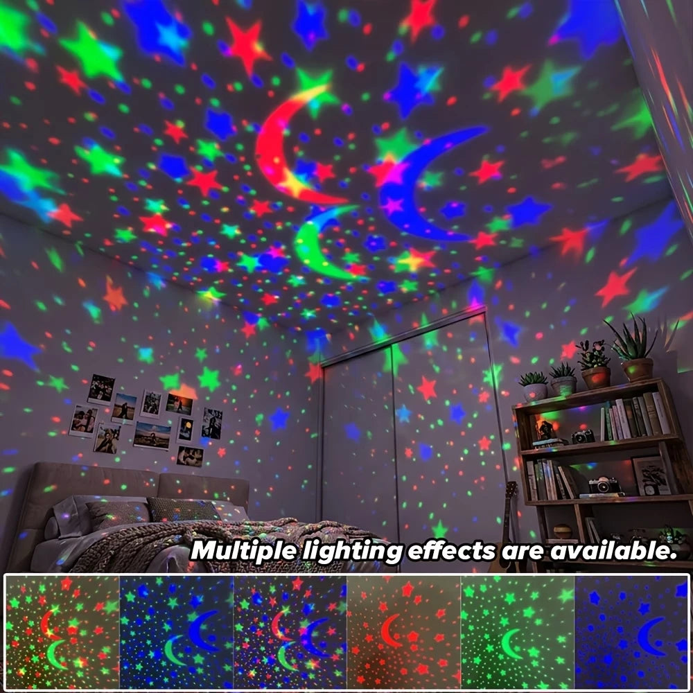 Star & Moon LED Projector Light | USB Powered & Colour Modes | Braviixx