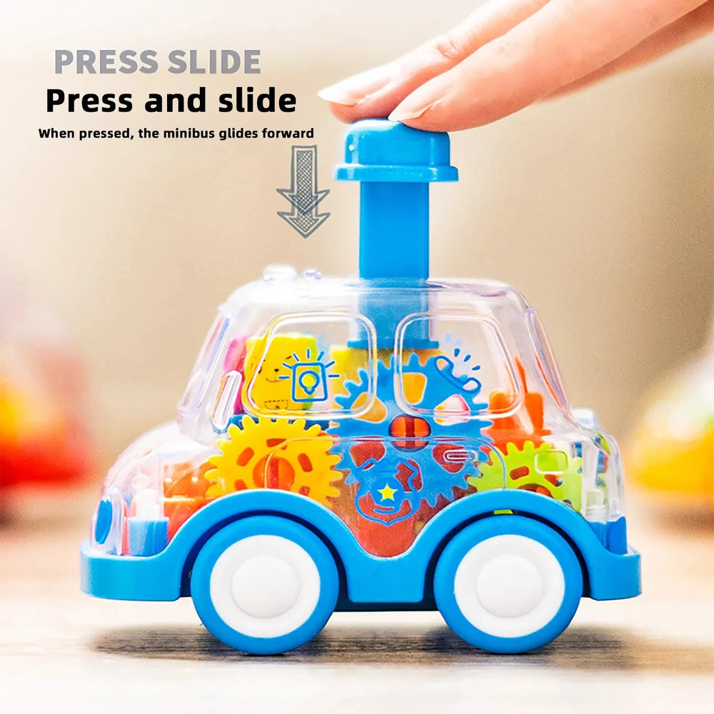 Transparent Gear Press-and-Go Toy Car | Braviixx
