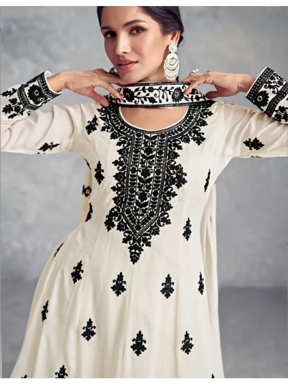 Paisley Print Tunic & Wide-Leg Trouser Set | Apricot | Braviixx