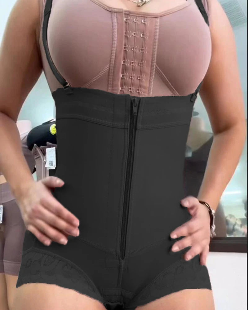Colombian Faja Open-Bust Bodysuit | Lace Detail | Braviixx