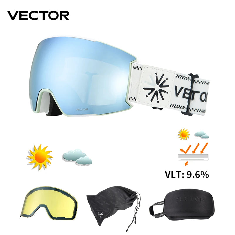 Vector OTG Ski Goggles | UV400 · Anti-Fog · Snowboard · Unisex | Goggle Only or Full Set | M/L | Braviixx