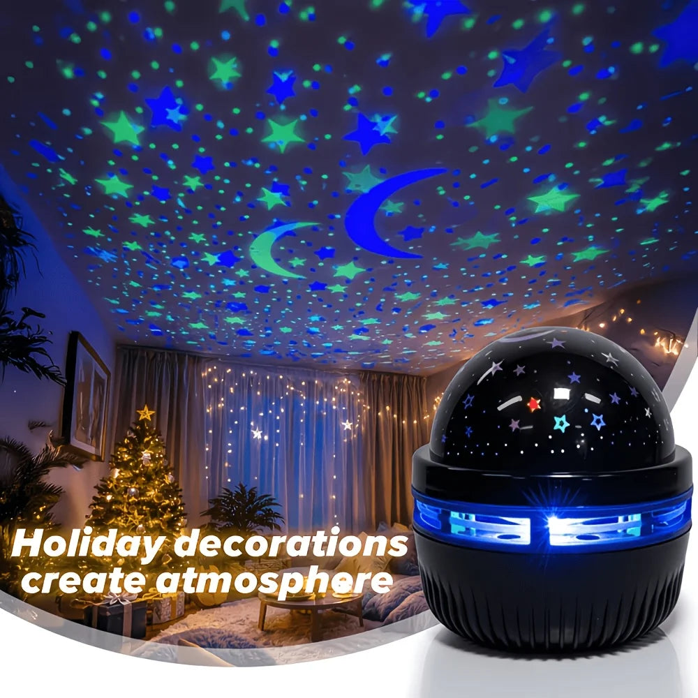 Star & Moon LED Projector Light | USB Powered & Colour Modes | Braviixx