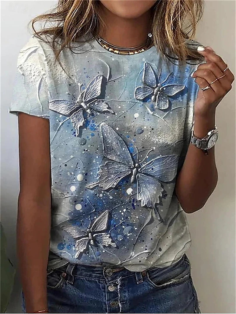 3D Print T-Shirt | Vintage Texture Casual Short Sleeve Tee | Braviixx