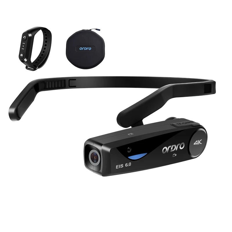 EP6 Plus Head-Worn Camera | 4K Video, Remote & Storage Bag | Braviixx