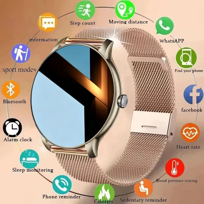 Round Smart Watch with Bluetooth Calling & Custom Watch Faces | Braviixx