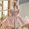 Baby Girls Floral Party Dress | Bow Ball Gown with Puff Sleeves | 6M–6Y | Braviixx
