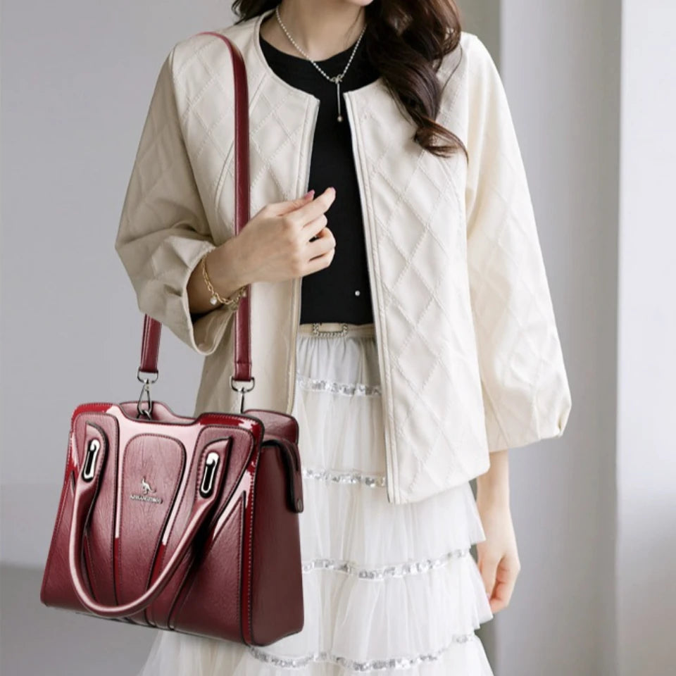 Multi-Compartment Top-Handle Shoulder Bag | Braviixx