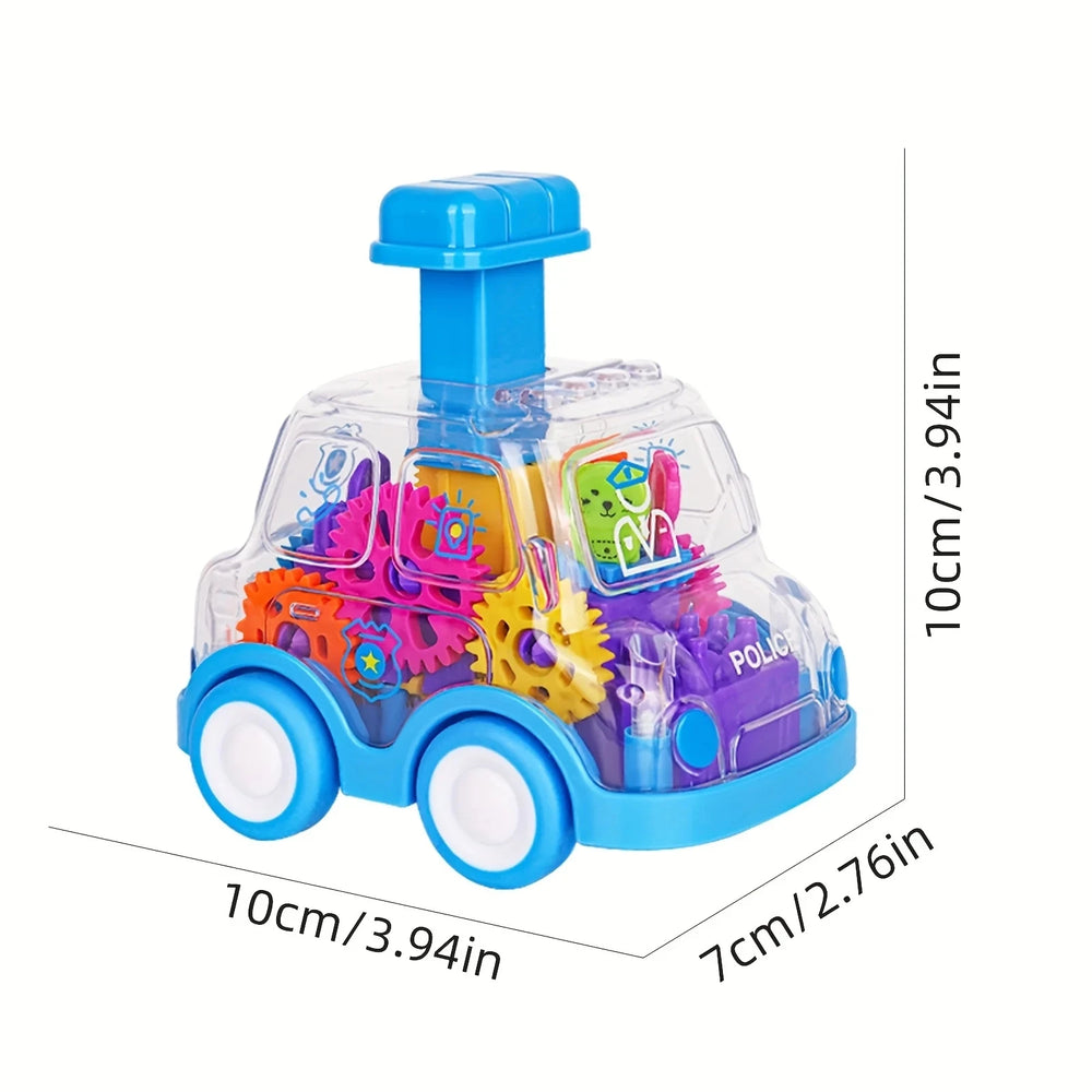Transparent Gear Press-and-Go Toy Car | Braviixx