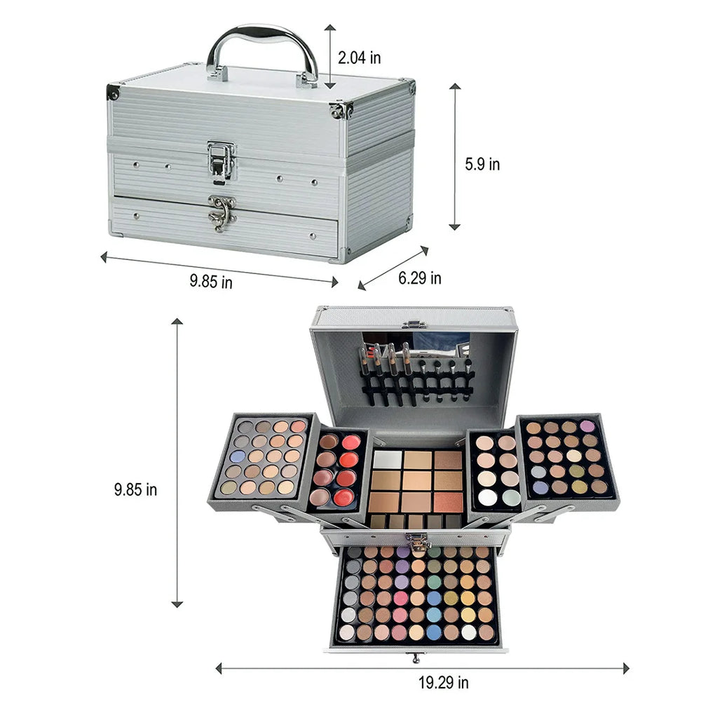 132-Color Makeup Kit | Lipstick, Liner, Powder & Concealer | Braviixx
