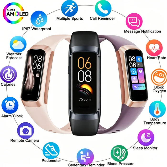 Waterproof Smart Watch with Heart Rate & Body Temperature Monitor | Braviixx