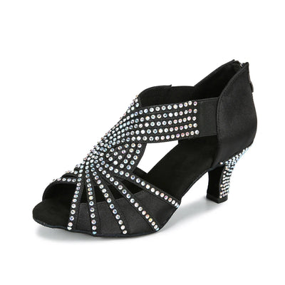 Women's Rhinestone Satin Dance Shoes | 6cm | Braviixx