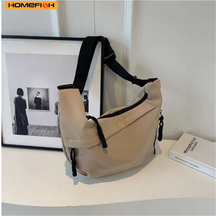 HOMEFISH 2026 New Fashion Large Capacity Casual Nylon Women Shoulder Bag Korean Style Hobos Bag Youth Crossbody Shoulder