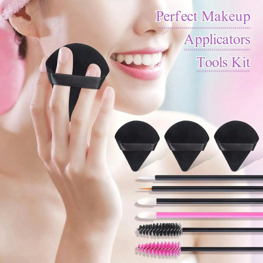 309-Piece Disposable Makeup Applicator Kit | Wands, Puffs & Beauty Tools | Braviixx