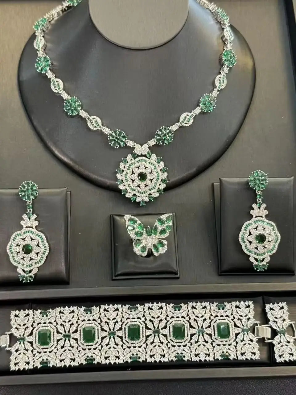 Green Drop Jewelry Set & Individual Pieces | Braviixx