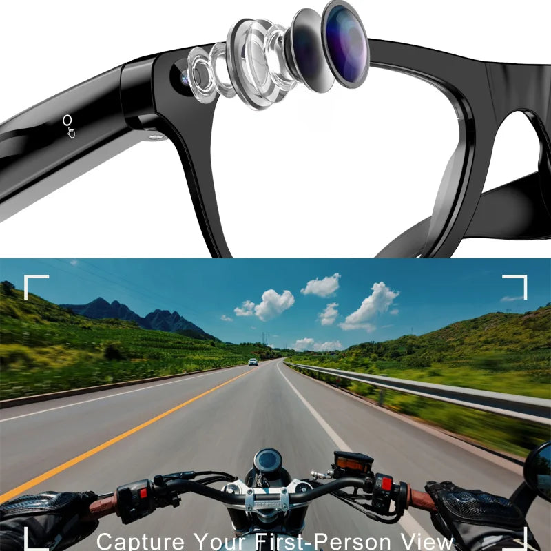 AI Smart Glasses with 8MP HD Camera | Bluetooth Calling, AI Translation, Video Recording & Music Playback | Braviixx
