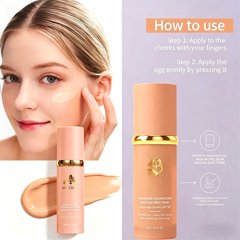 4-in-1 Foundation Magic Color Changing Foundation Liquid Soft Matte Long Lasting Hydrating Makeup Base maquiagem Spf 50
