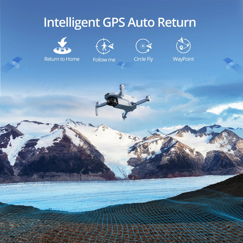 4K GPS Camera Drone with 2 Batteries | Foldable Brushless Quadcopter | Braviixx