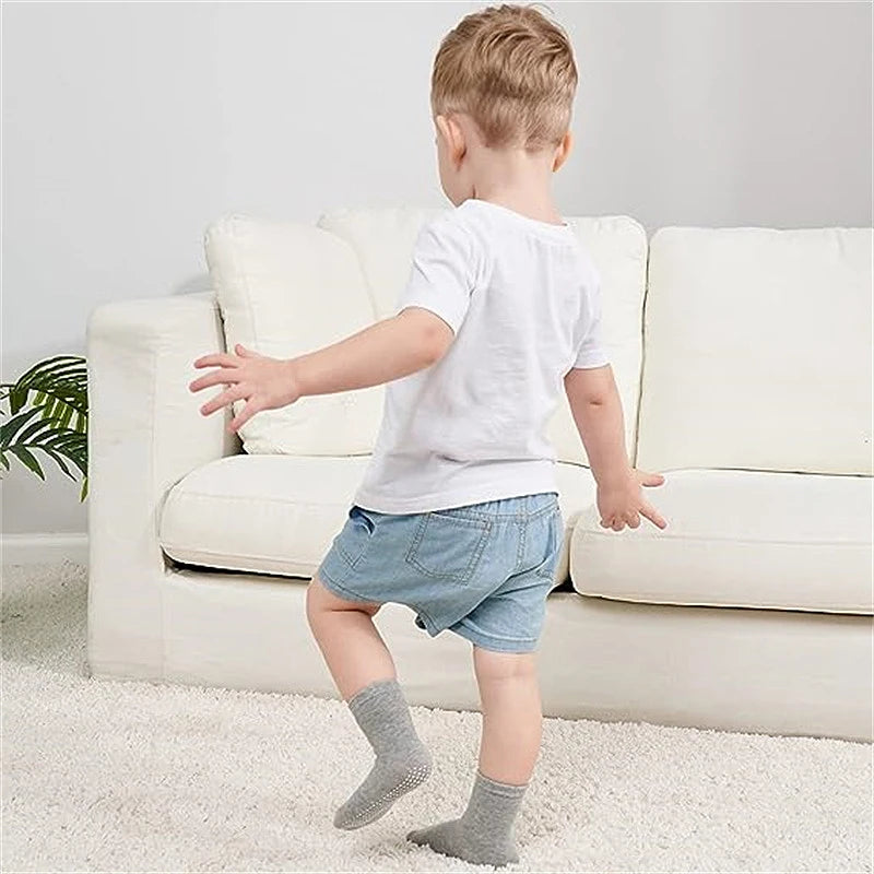 12-Pair Kids’ Grip Crew Socks | Braviixx