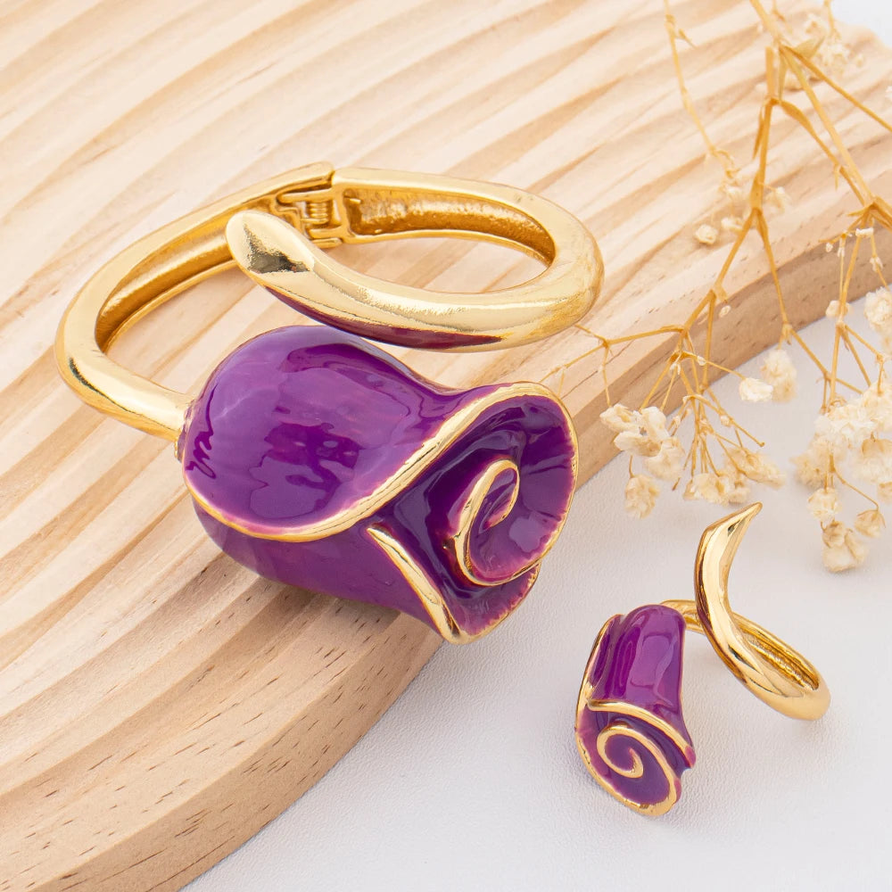 Flower Bracelet & Ring Set | Braviixx