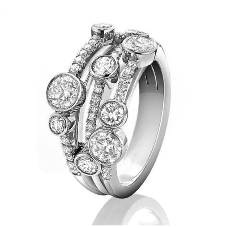 Triple-Band Zircon-Style Ring | Braviixx