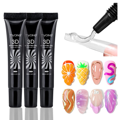 10ml 3D Nail Art Sculpting Gel | 1 or 3-Piece Options | Braviixx