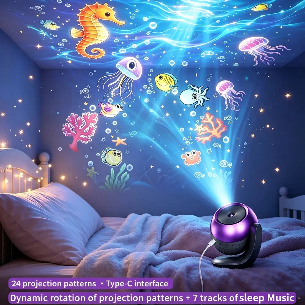 Galaxy & Ocean Projector | 24 Patterns & Sound Tracks | Braviixx
