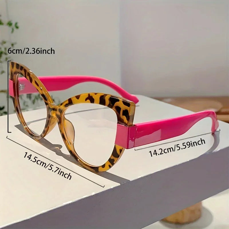 ERIKOLE Oversized Cat Eye Reading Glasses | Anti Blue Light · HMC Lens · Colour Block | Plain or +1.00 to +4.00 | Braviixx