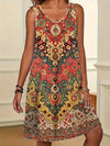 Women's Printed Sleeveless Swing Dress | Scoop Neck | Braviixx
