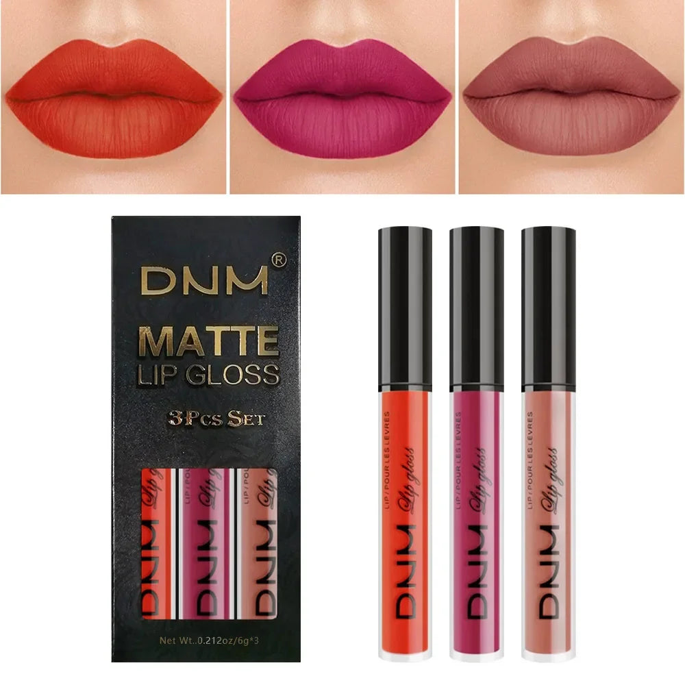 3-Piece Matte Liquid Lipstick Set | 10 Color Combinations | Braviixx