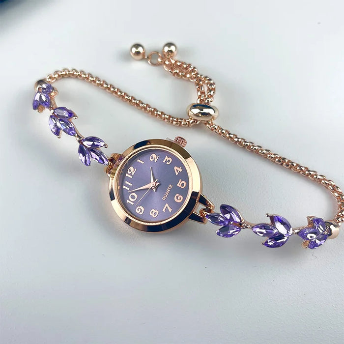 Women's Round Arabic Dial Quartz Watch | Braviixx